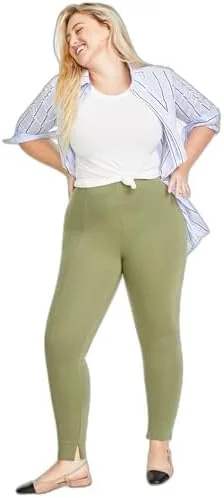 on 34th womens ponte skinny leggings regular and short lengths olivine m